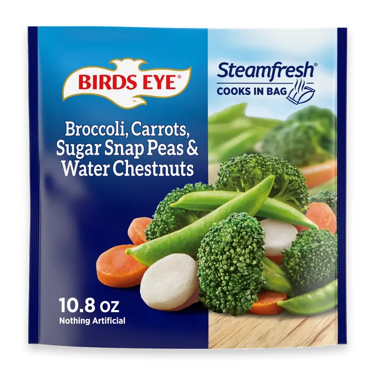 Steamfresh Broccoli, Carrots, Sugar Snap Peas, Water Chestnuts, Frozen Vegetables