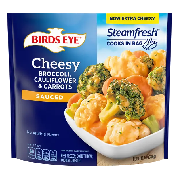Steamfresh Sauced Cheesy Broccoli Cauliflower & Carrots Frozen