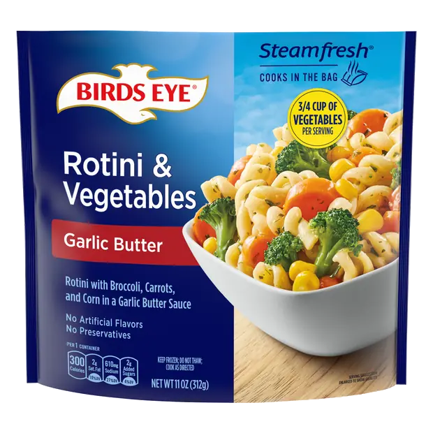 Steamfresh Sauced Garlic Butter Rotini & Vegetables Frozen