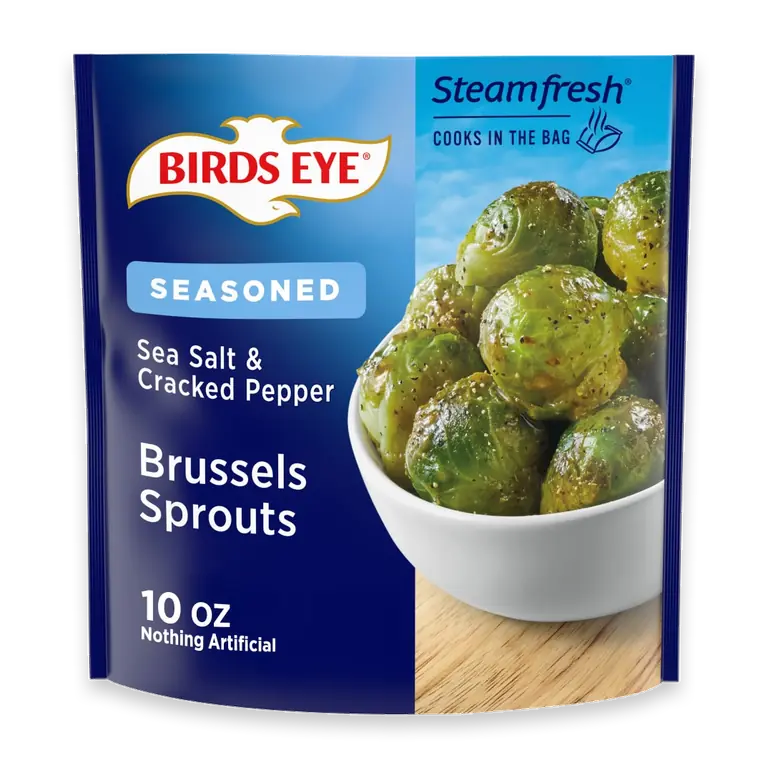 Steamfresh Sea Salt & Cracked Pepper Brussels Sprouts, Frozen Vegetables
