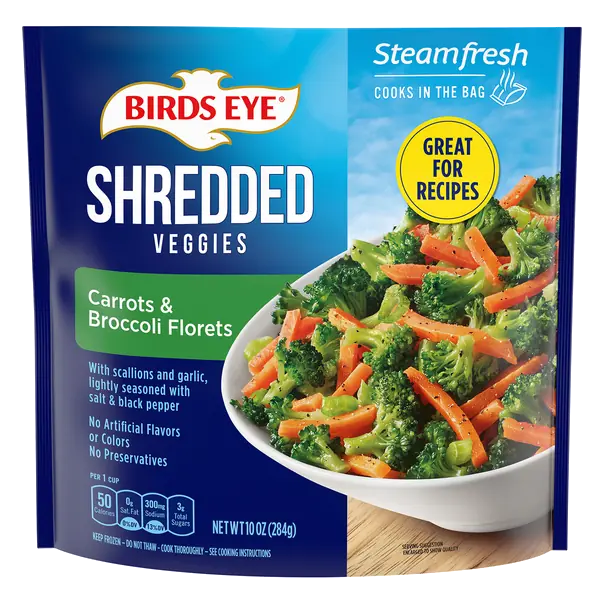 Steamfresh Shredded Veggies Carrots & Broccoli Florets Frozen