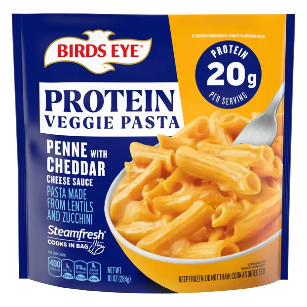 Steamfresh Veggie Pasta Penne with Cheddar Cheese Sauce Frozen