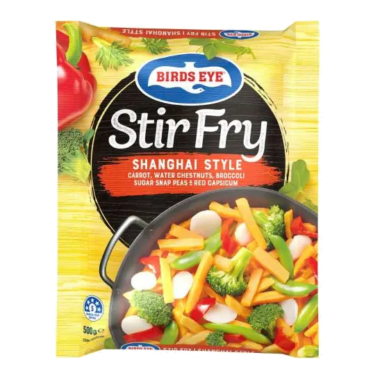 Stir Fry Shanghai Carrot Broccoli Water Chestnuts Capsicum Sugar Snap Peas Frozen Mixed Veg