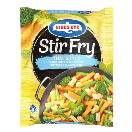 Stir Fry Thai Carrot Green Beans Broc, Baby Corn & Bamboo Shoots Frozen Mixed Veg