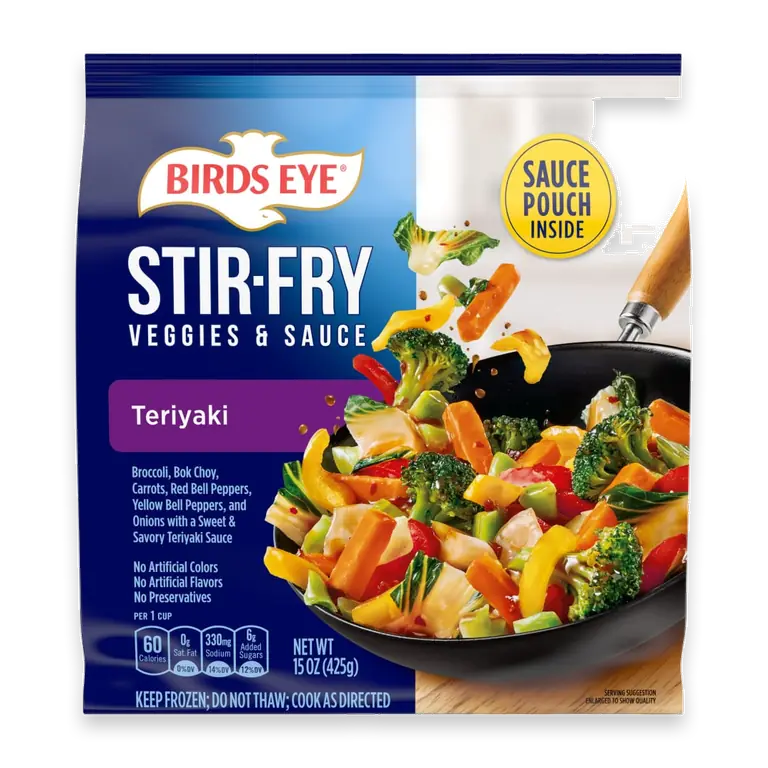 Teriyaki Stir Fry Veggies and Sauce, Frozen Vegetables