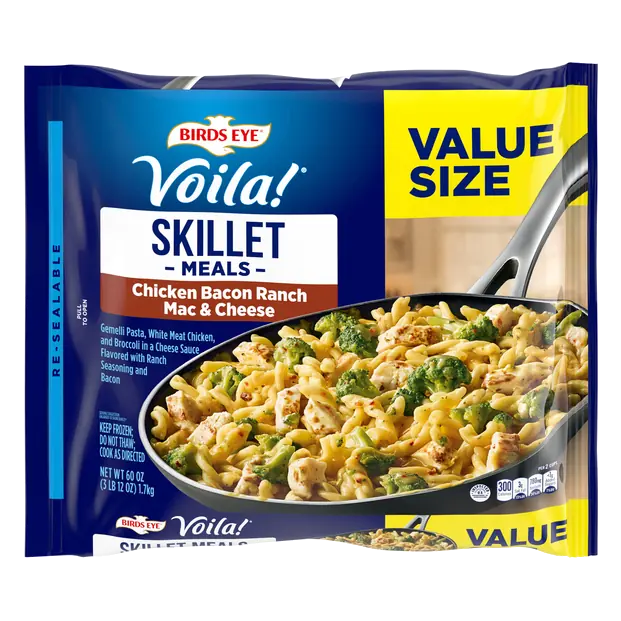 Voila! Chicken Bacon Ranch Mac & Cheese Frozen Skillet Meal