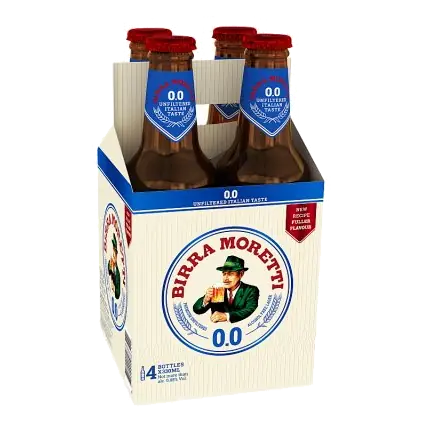 Zero Alcohol Free Lager Beer Bottle x4 Multipack