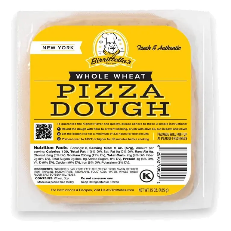 Birrittella's Wheat Pizza Dough – 15oz