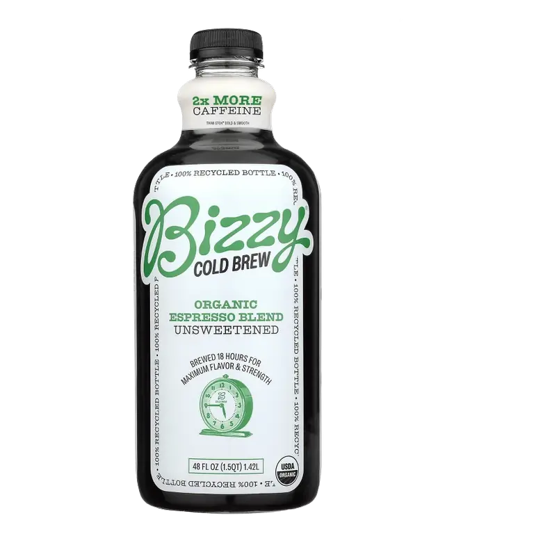 Bizzy Organic Espresso Blend Unsweetened Cold Brew Coffee, 48 fl oz