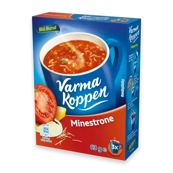 Minestrone Varma Koppen Pulver/3 Port