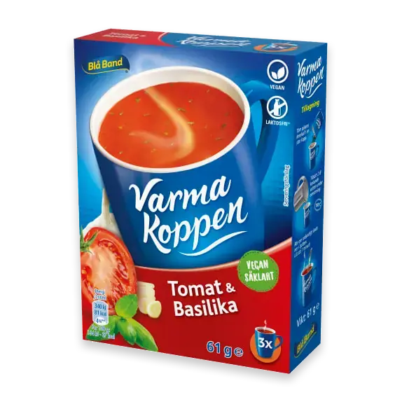 Tomat Basilika Varma Koppen Soppa Pulver/3 Port