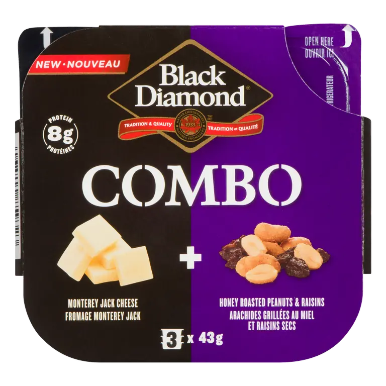 Combo Cheese Monterey Jack Peanuts & Raisins 129 g