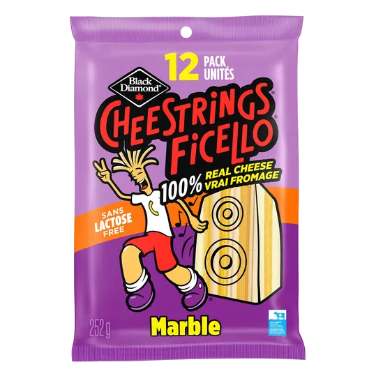 Lactose-Free Cheestrings Marble 12 Pack 252 g
