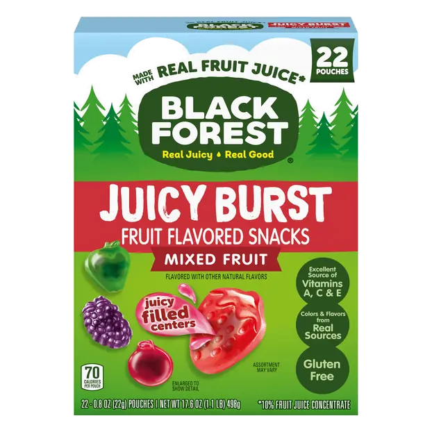 Juicy Burst Mixed Fruit Flavored Snacks - 22 ct