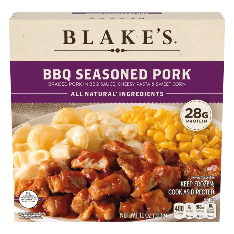 BBQ Seasoned Pork, Frozen Meal