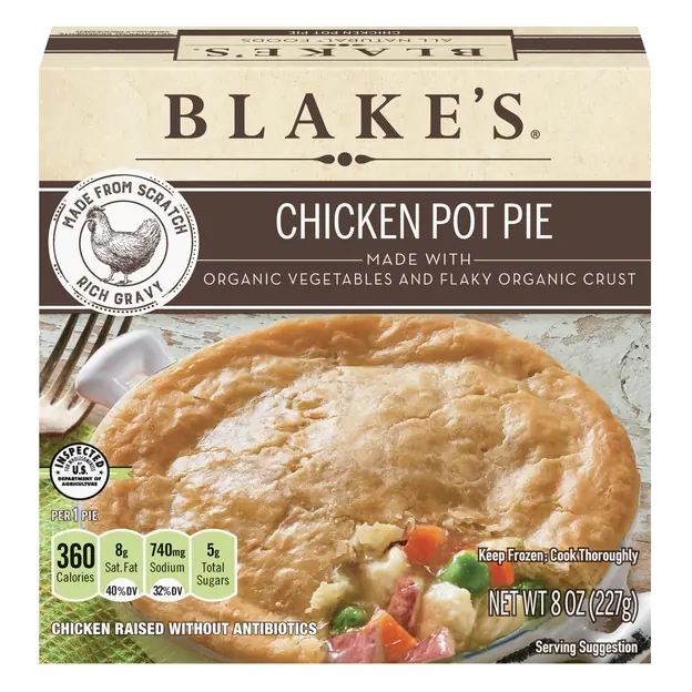 Chicken Pot Pie Organic Frozen Meal