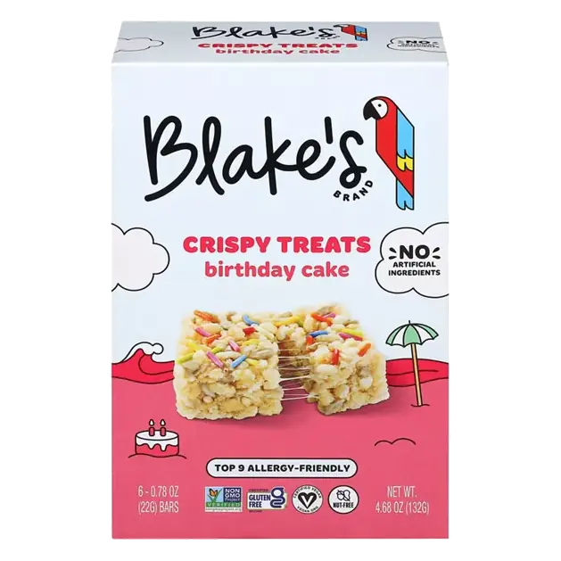 Crispy Treats Birthday Cake Bars