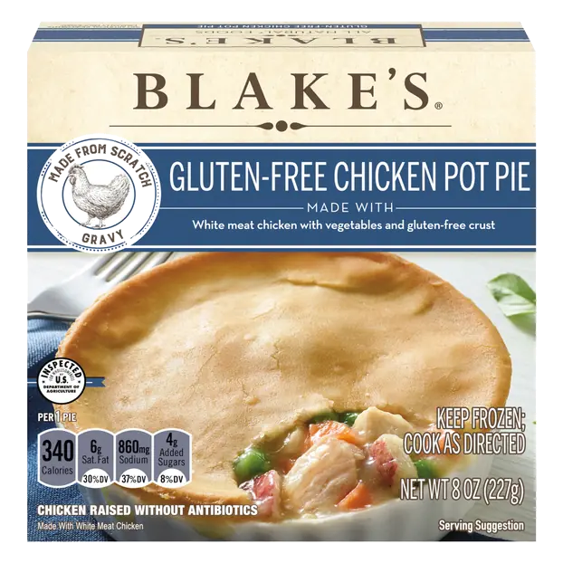 Gluten Free Chicken Pot Pie Frozen Meal
