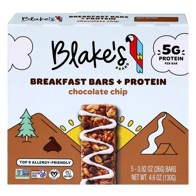 Gluten Free Chocolate Chip Protein Breakfast Bars - 5 ct