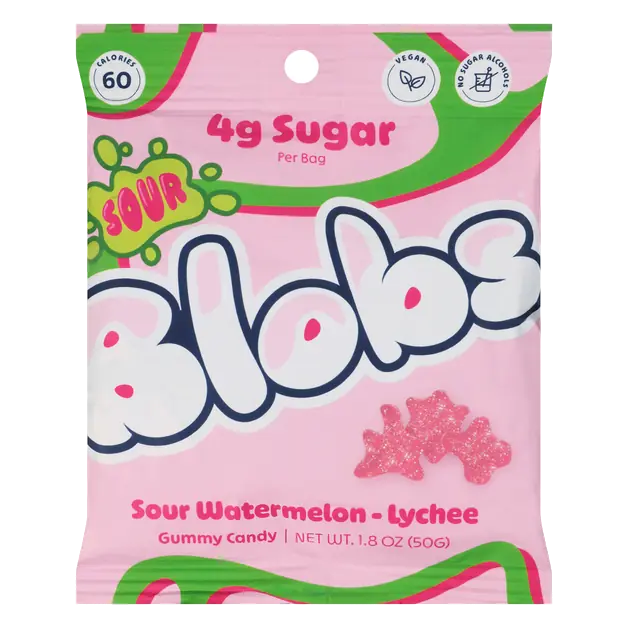 Sour Watermelon-Lychee Gummy Candy