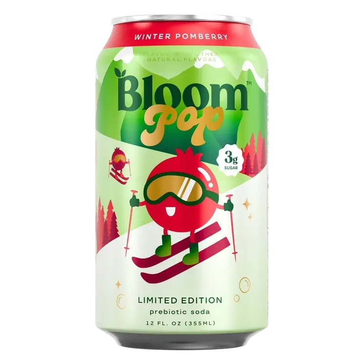 BLOOM NUTRITION Bloom Pop Prebiotic Soda - Winter Pomberry - 12 fl oz Can