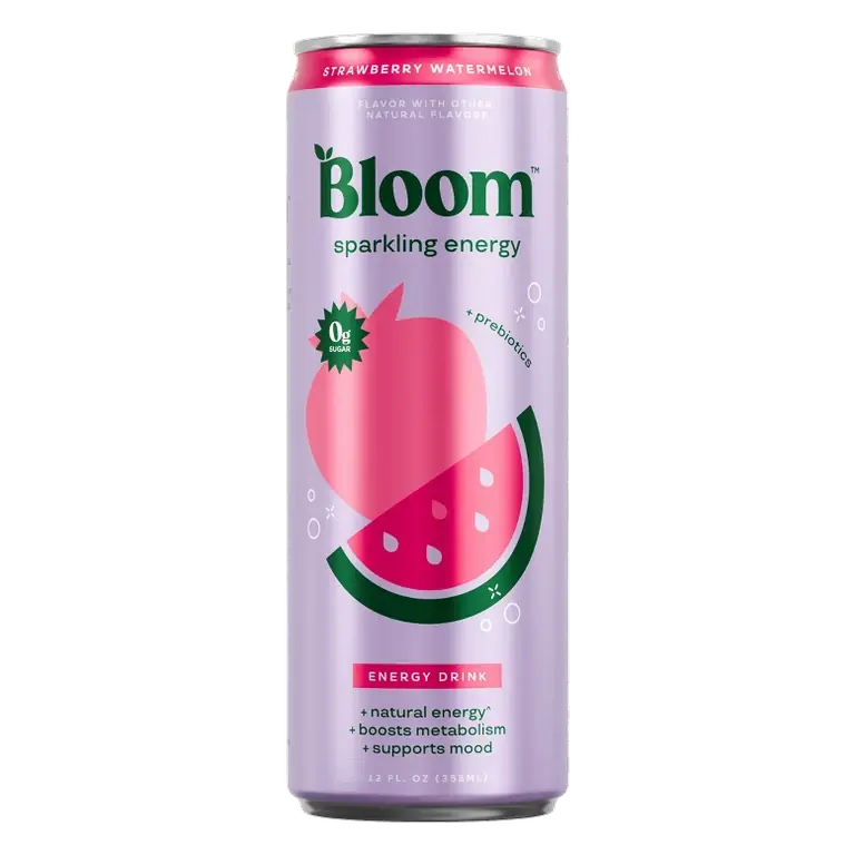 BLOOM NUTRITION Sparkling Energy Drink - Strawberry Watermelon - 12 fl oz