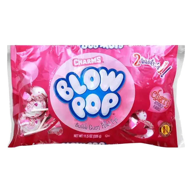 Pops, Cherry, Bubble Gum Filled