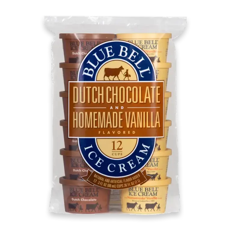 Dutch Chocolate and Homemade Vanilla Ice Cream Cups