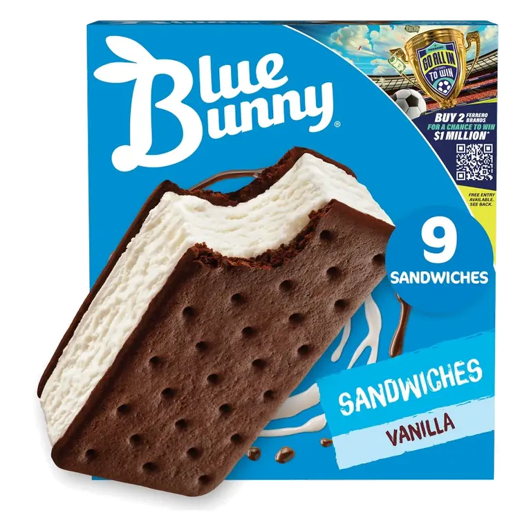 Blue Bunny Premium Sandwiches Vanilla, 9ct