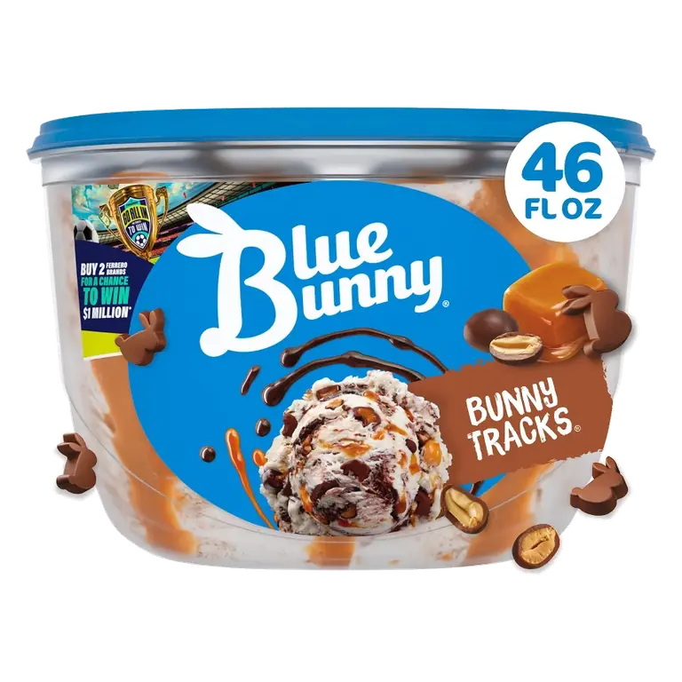 Blue Bunny Bunny Tracks Ice Cream, 46 fl oz: 10% Milk Fat