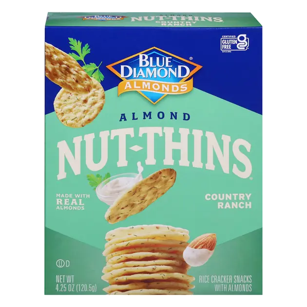 Country Ranch Rice Cracker Snacks with Almonds