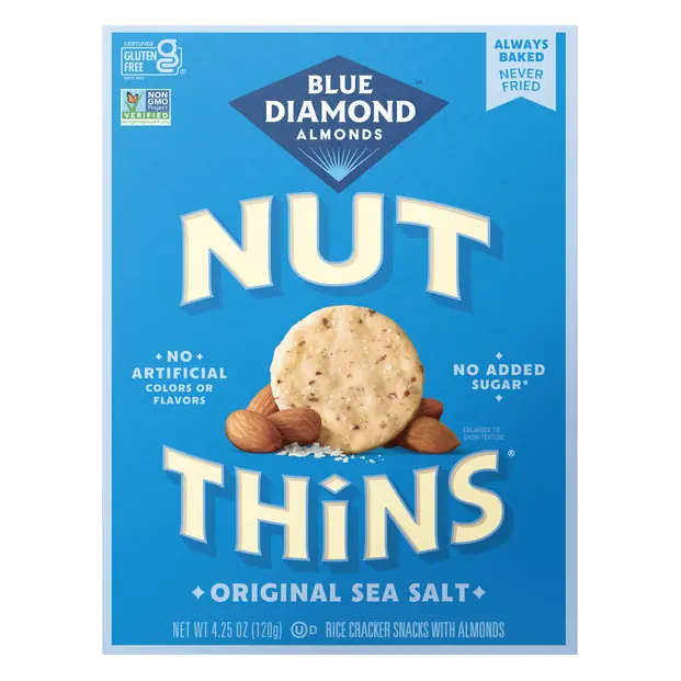 Blue Diamond Almond Nut-Thins Gluten Free Original Rice Crackers