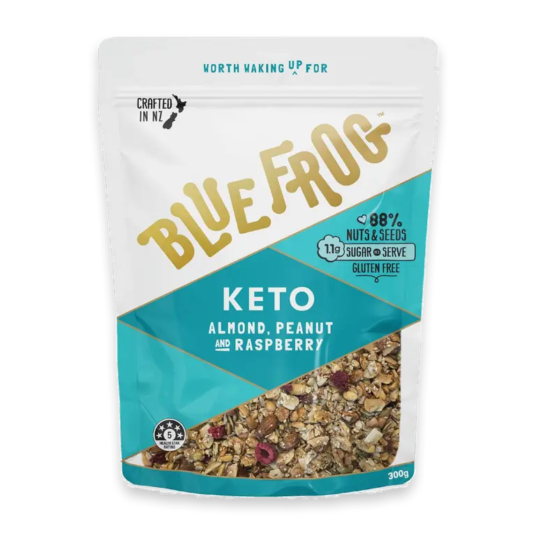 Keto Almond Peanut & Raspberry Cereal