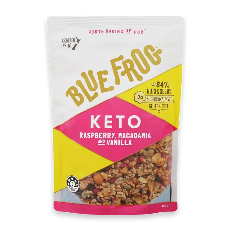 Keto Raspberry Macadamia & Vanilla Muesli