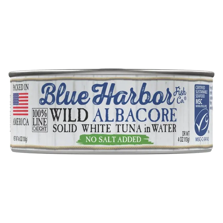 Blue Harbor Solid Albacore Tuna in Water No Salt Added, 4oz