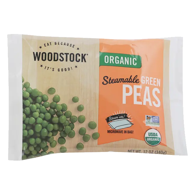 Woodstock Organic Steamable Green Peas