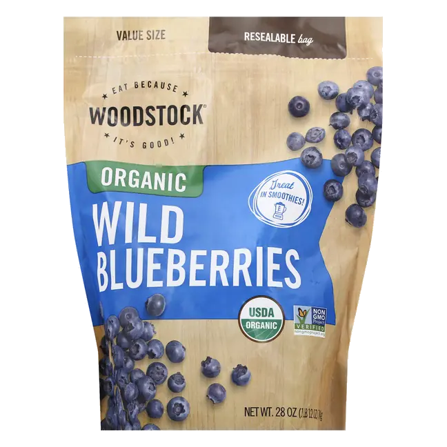 Woodstock Organic Value Size Wild Blueberries 28 oz