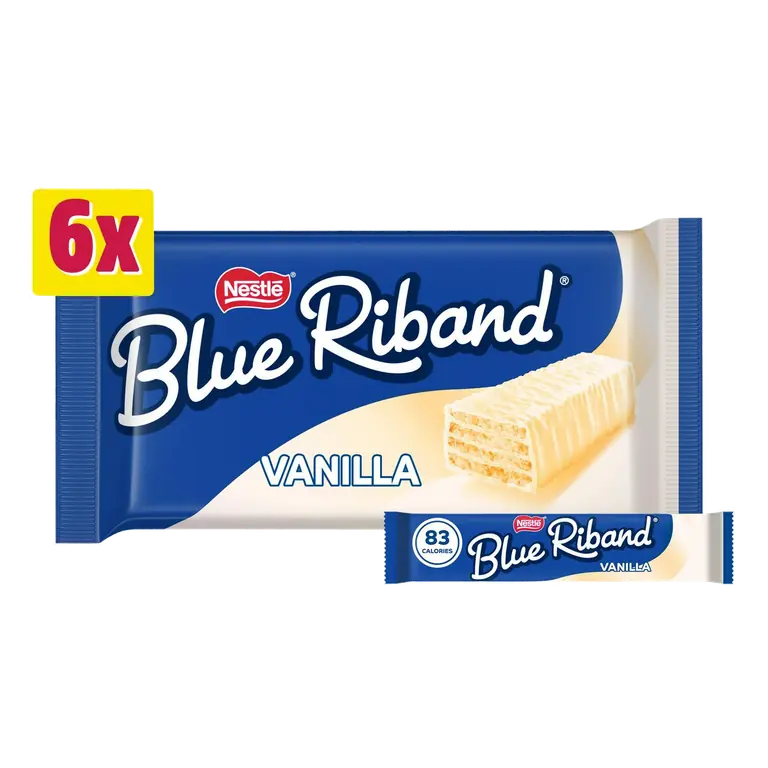 6 Vanilla White Wafer Biscuit Bar Multipack 90g