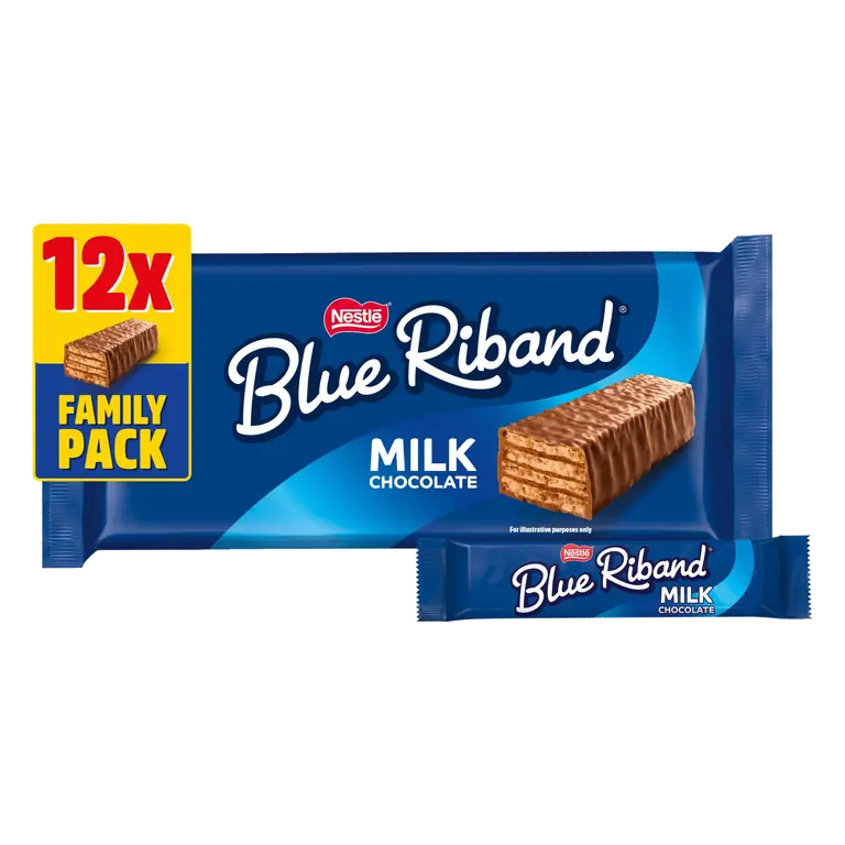 Blue Riband Milk Chocolate Wafer Biscuit Bar 12 Pack Multipack 216g