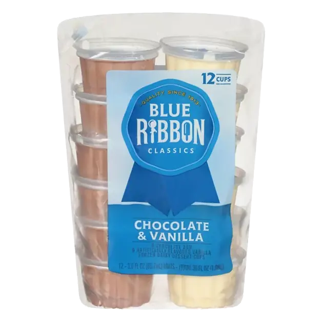 Frozen Dairy Dessert Cups, Chocolate & Vanilla