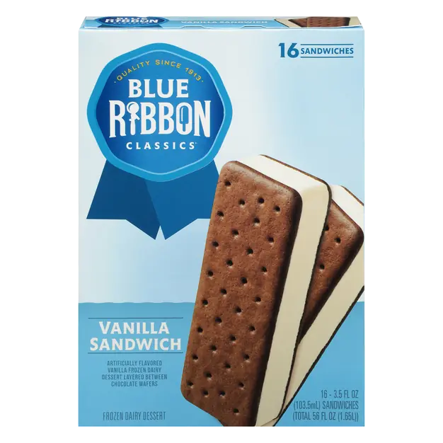 Classics Vanilla Frozen Dairy Dessert Sandwiches - 16 ct
