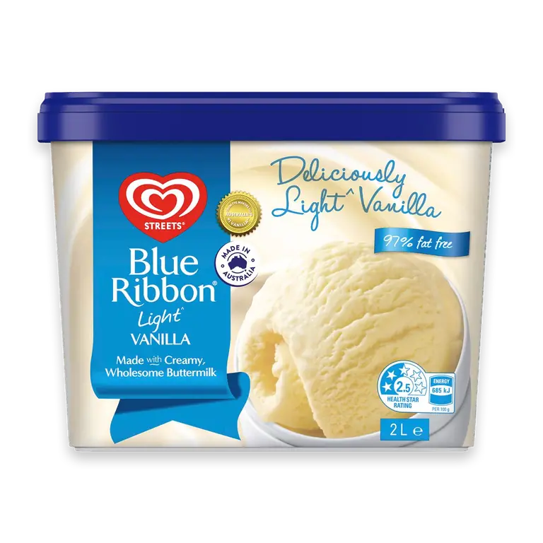 Light Vanilla Tub Fat Ice Cream Dessert Tub
