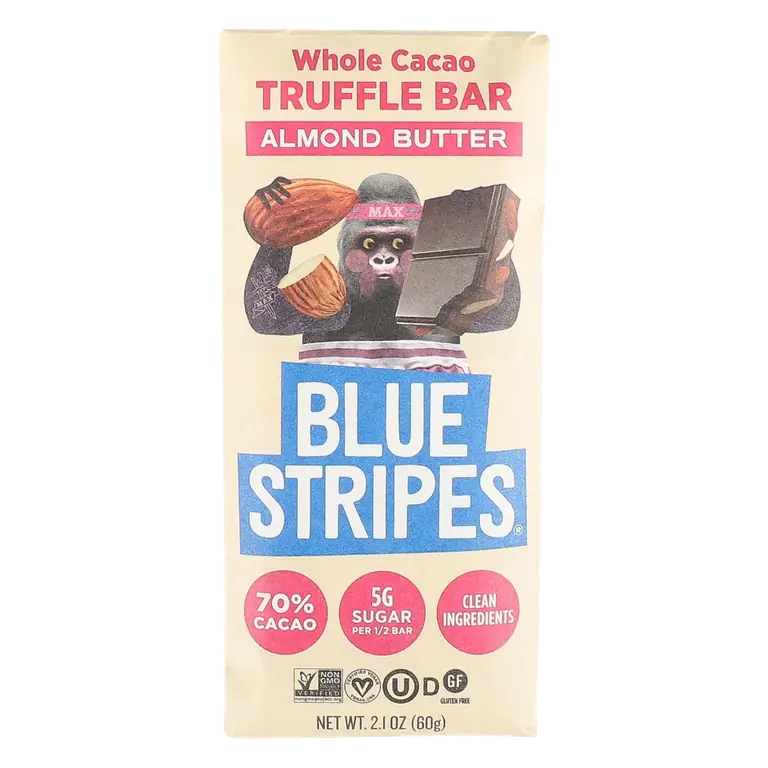 Almond Butter Whole Cacao Dark Chocolate Bar