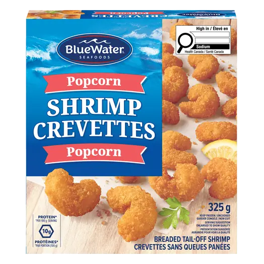 Frozen Breaded Tail-Off Popcorn Shrimp 325 g