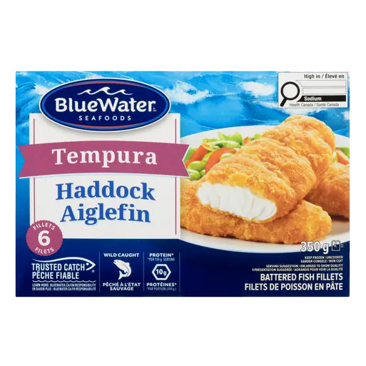 Frozen Haddock Fillets Tempura Battered 350 g