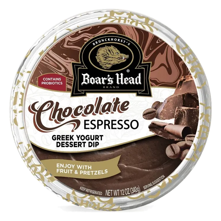 Boar's Head Dark Chocolate Espresso Greek Yogurt Dessert Dip, 12oz: Mild Spice Level