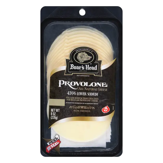 44% Lower Sodium Provolone Cheese (Pre-Sliced)