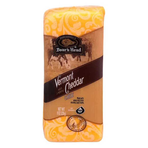 Aged Vermont Yellow Cheddar Cheese Block