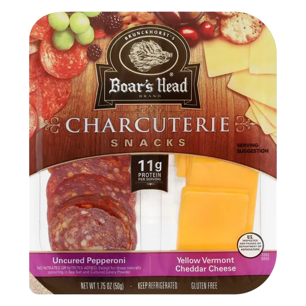 Charcuterie Pepperoni & Yellow Vermont Cheddar Cheese Snacks