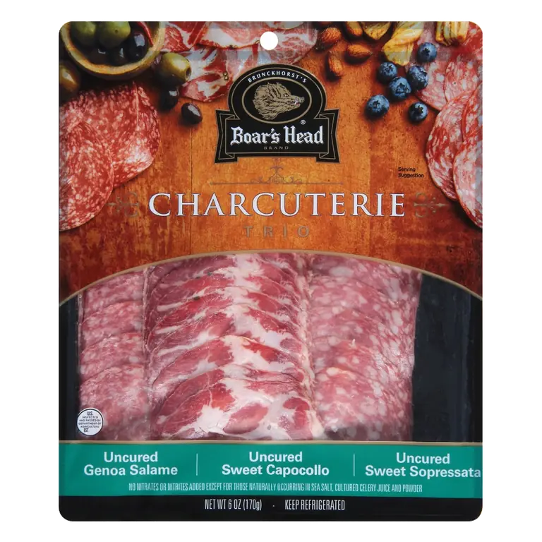 Charcuterie Trio, Uncured Genoa Salame, Uncured Sweet Capocollo, Uncured Sweet Sopressata